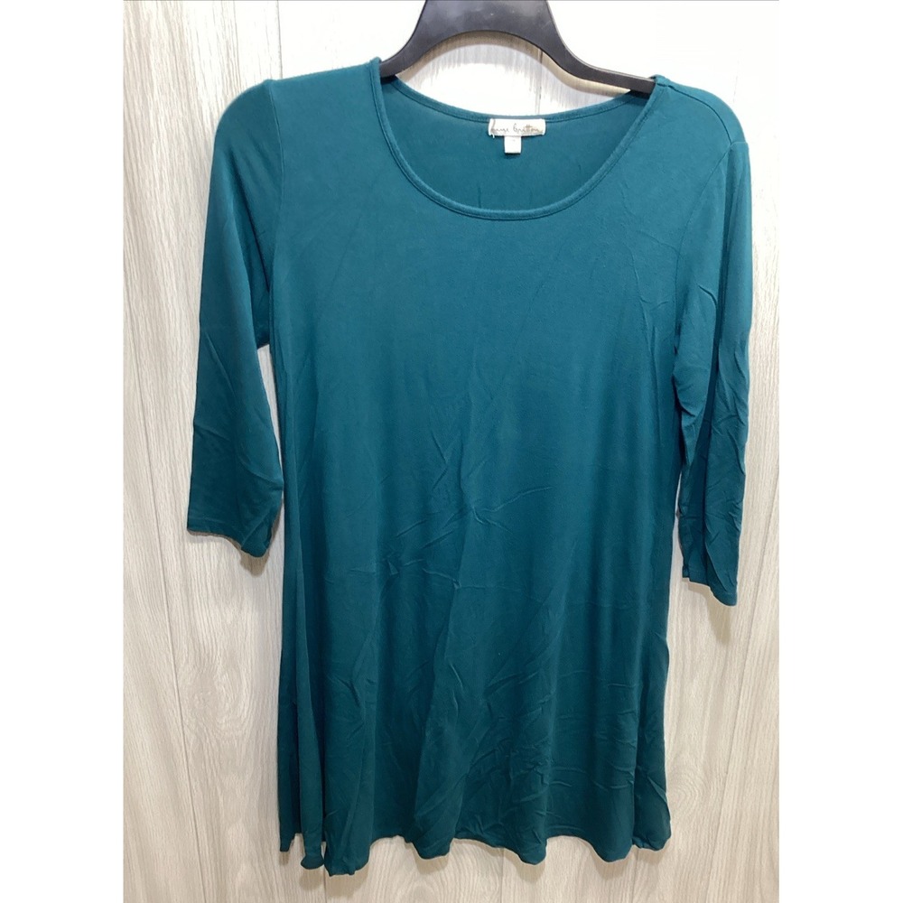 NIME BRITTON Women's (Size M) 3/4 Sleeve‎ Round Neck Shirt Rayon Stretch